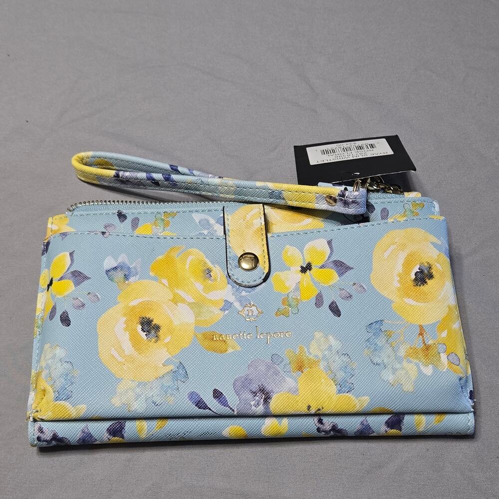Nanette Lepore Ryae Floral Slim Wallet Wristlet Organizer